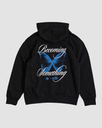 "Becoming Something" - Black Embroidered Hoodie - Proclamation Coalition