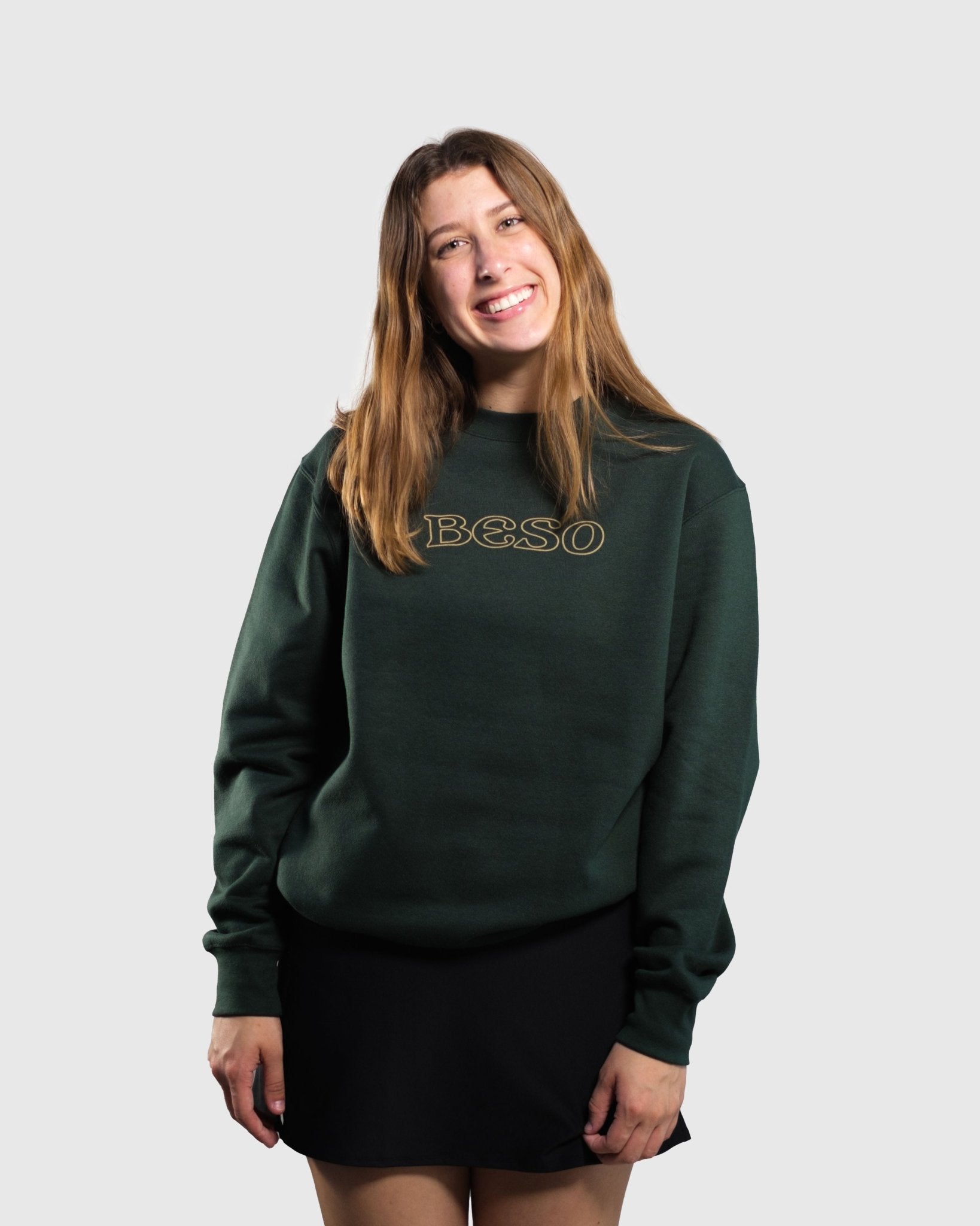 Christian Sweatshirt - Becoming Something BeSo X Redemption Forest Green Crewneck - Proclamation Coalition