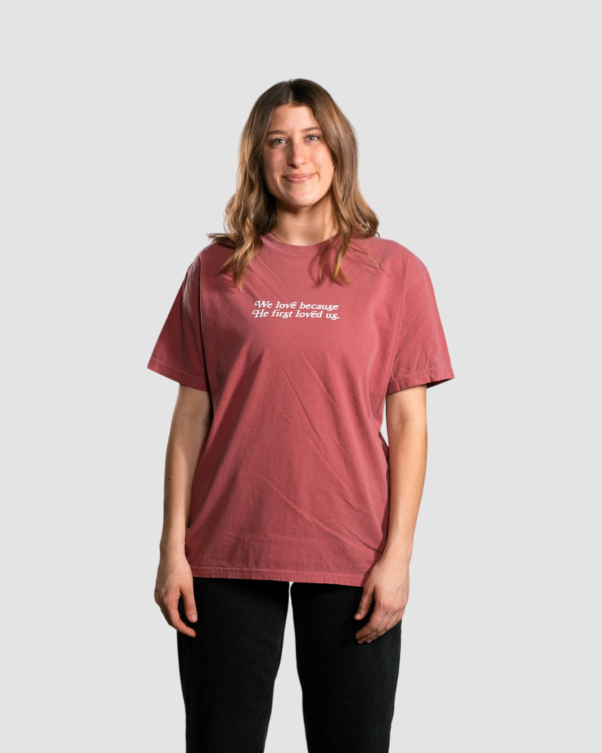 Christian T-Shirt - First Loved Crimson Comfort Colors Tee - Proclamation Coalition