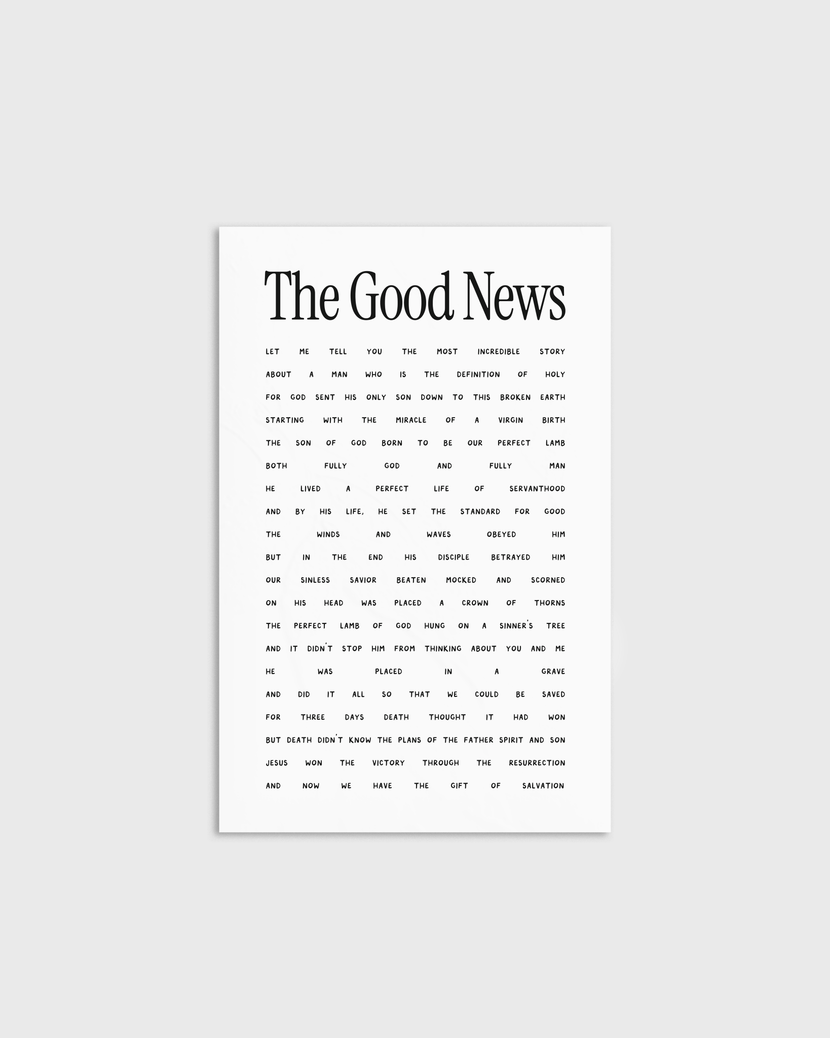 "Good News Poem" 11x17 Print - Proclamation Coalition