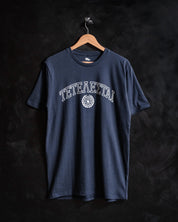 "It Is Finished" Navy University Tee - Proclamation Coalition