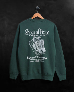 "Run With Endurance" Forrest Green Crewneck - Proclamation Coalition