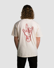 Christian T-Shirt - While We Were Still Sinners Lunar and Crimson Heavyweight Tee - Proclamation Coalition