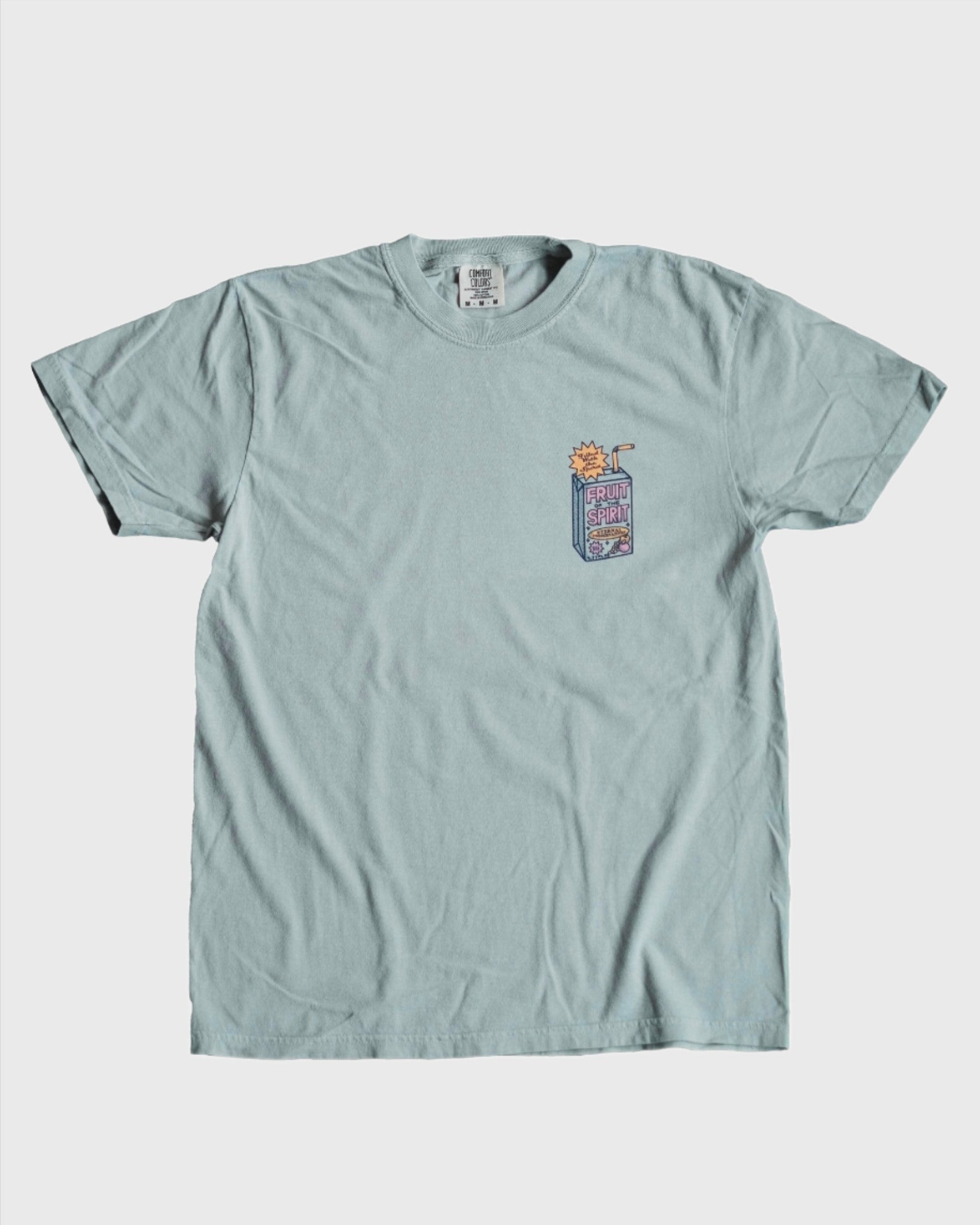 Christian T-Shirt - Fruit of the Spirit - Juice Box Sage Green Tee - Proclamation Coalition