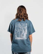Christian Shirt - Immanuel - Where Jesus Walked Faded Blue Heavyweight Tee - Proclamation Coalition