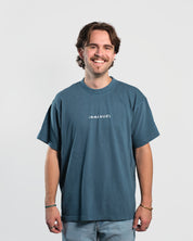 Christian Shirt - Immanuel - Where Jesus Walked Faded Blue Heavyweight Tee - Proclamation Coalition