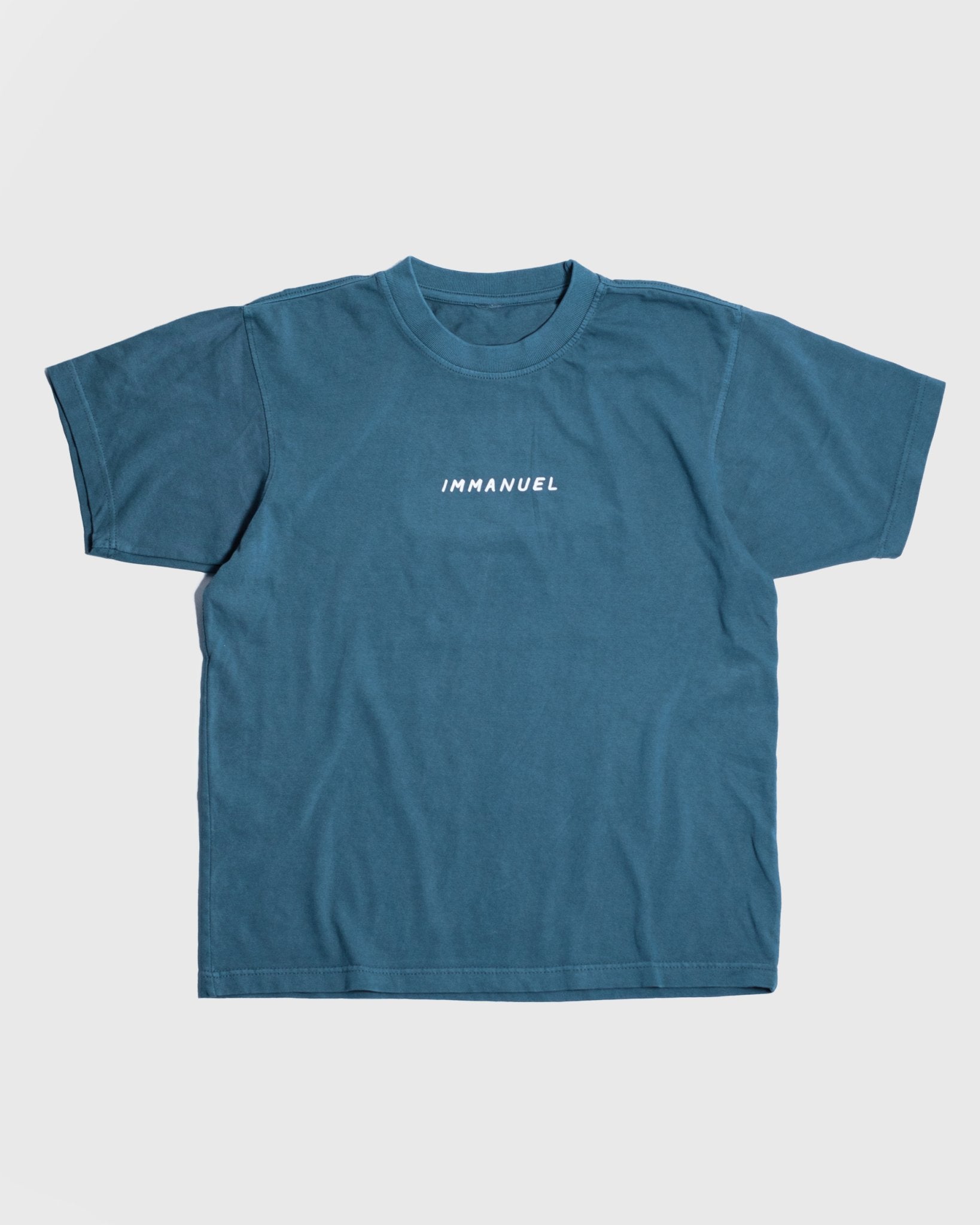 Christian Shirt - Immanuel - Where Jesus Walked Faded Blue Heavyweight Tee - Proclamation Coalition