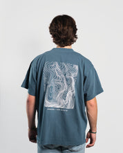 Christian Shirt - Immanuel - Where Jesus Walked Faded Blue Heavyweight Tee - Proclamation Coalition