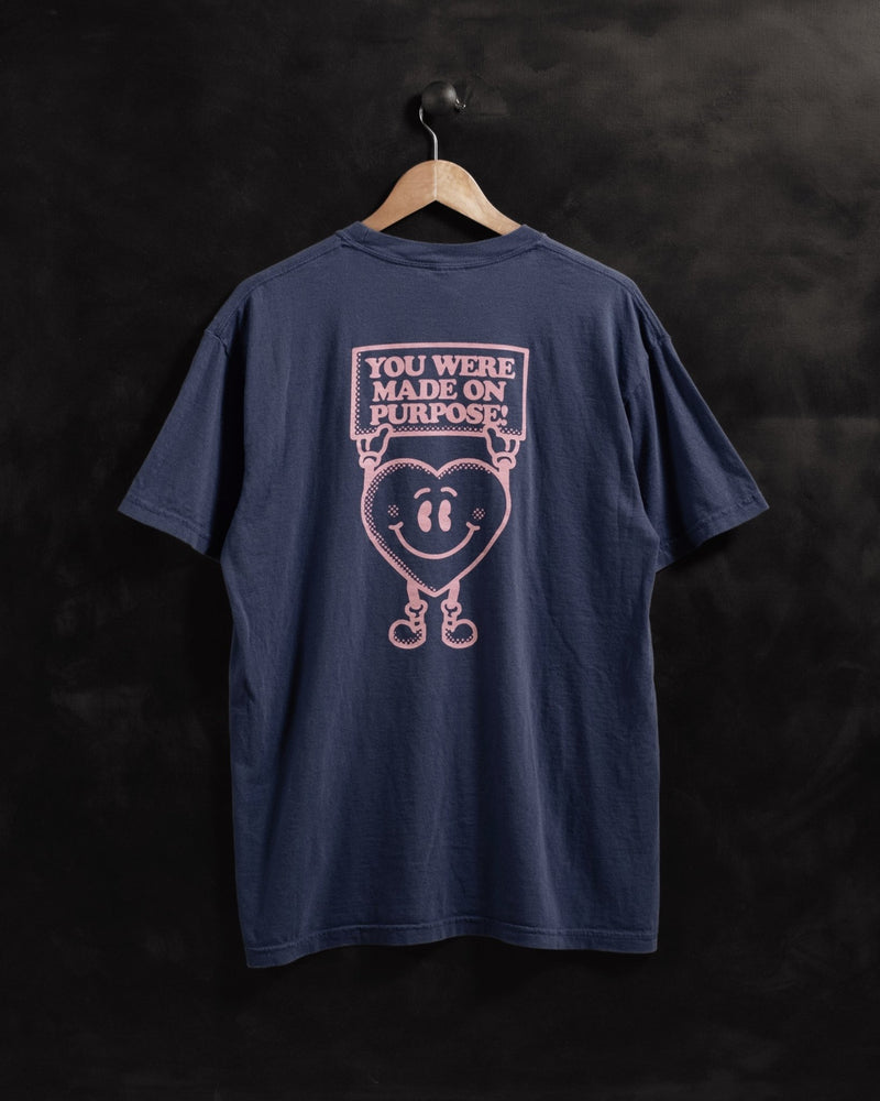 "On Purpose" Faded Navy Tee - Proclamation Coalition