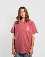 Christian T-Shirt - Run with Endurance Crimson Comfort Colors Tee - Proclamation Coalition