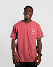 Christian T-Shirt - Run with Endurance Crimson Comfort Colors Tee - Proclamation Coalition