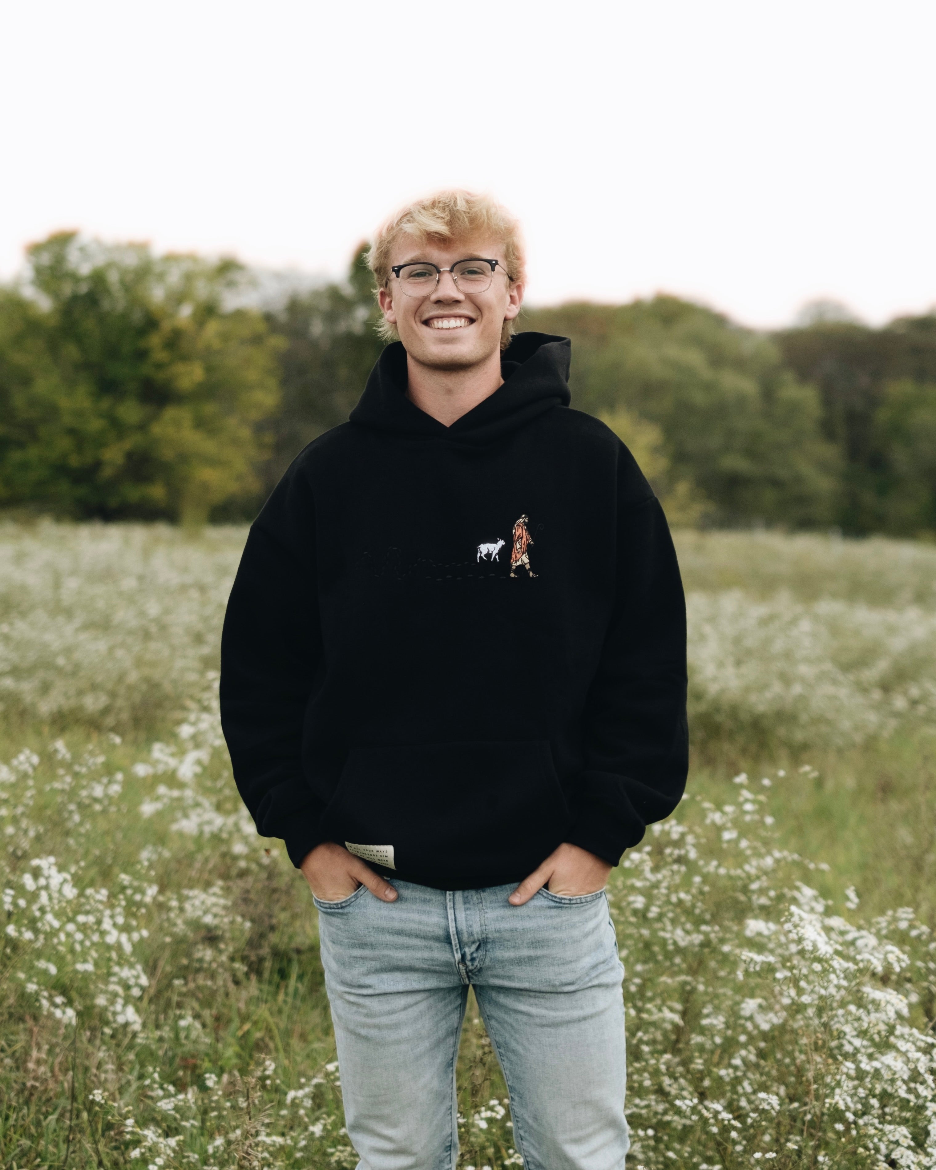 "Good Shepherd" Dark Valleys Comfort Hoodie (Puff Print)