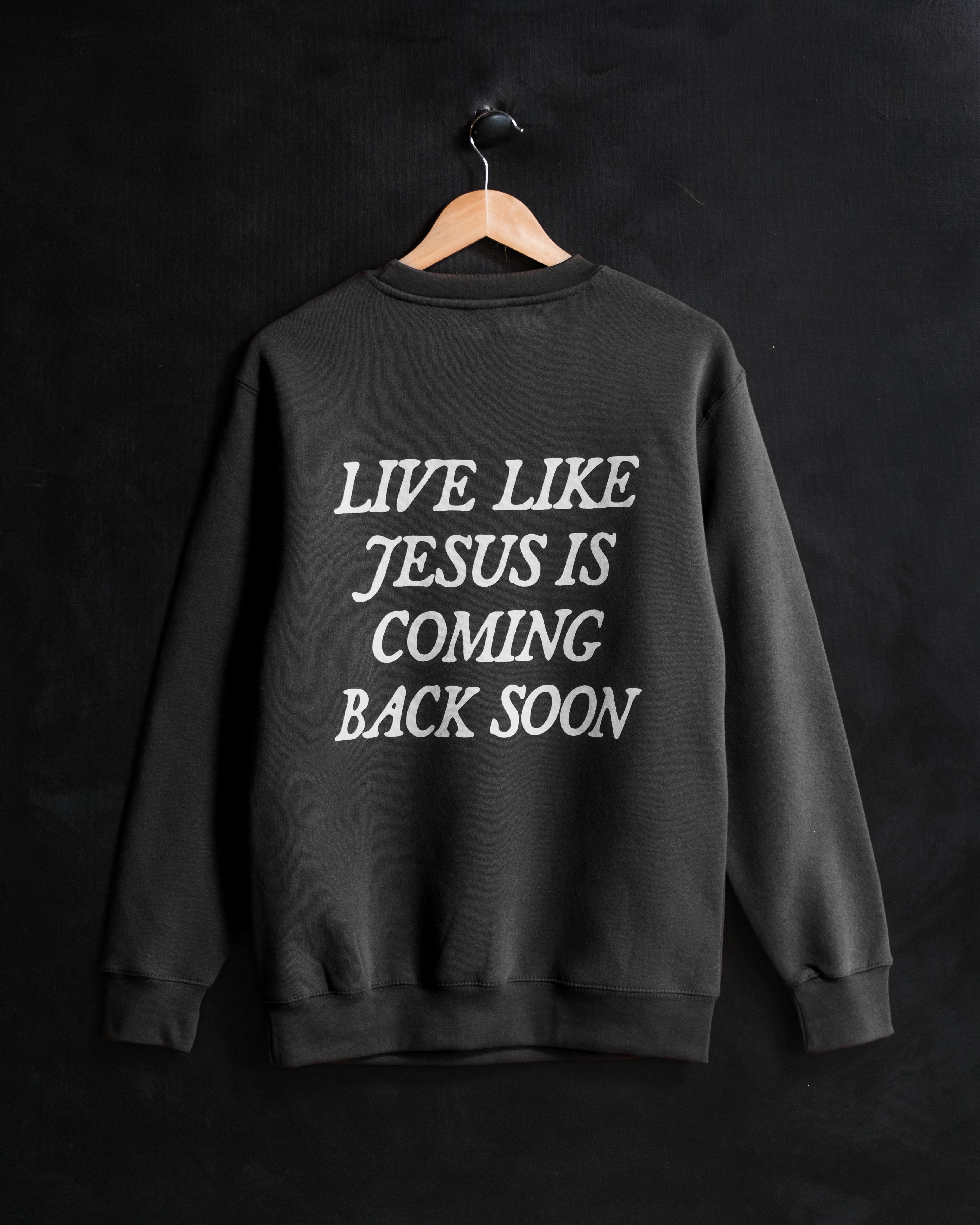 "Jesus is Coming Back" Crewneck (Black-Out)