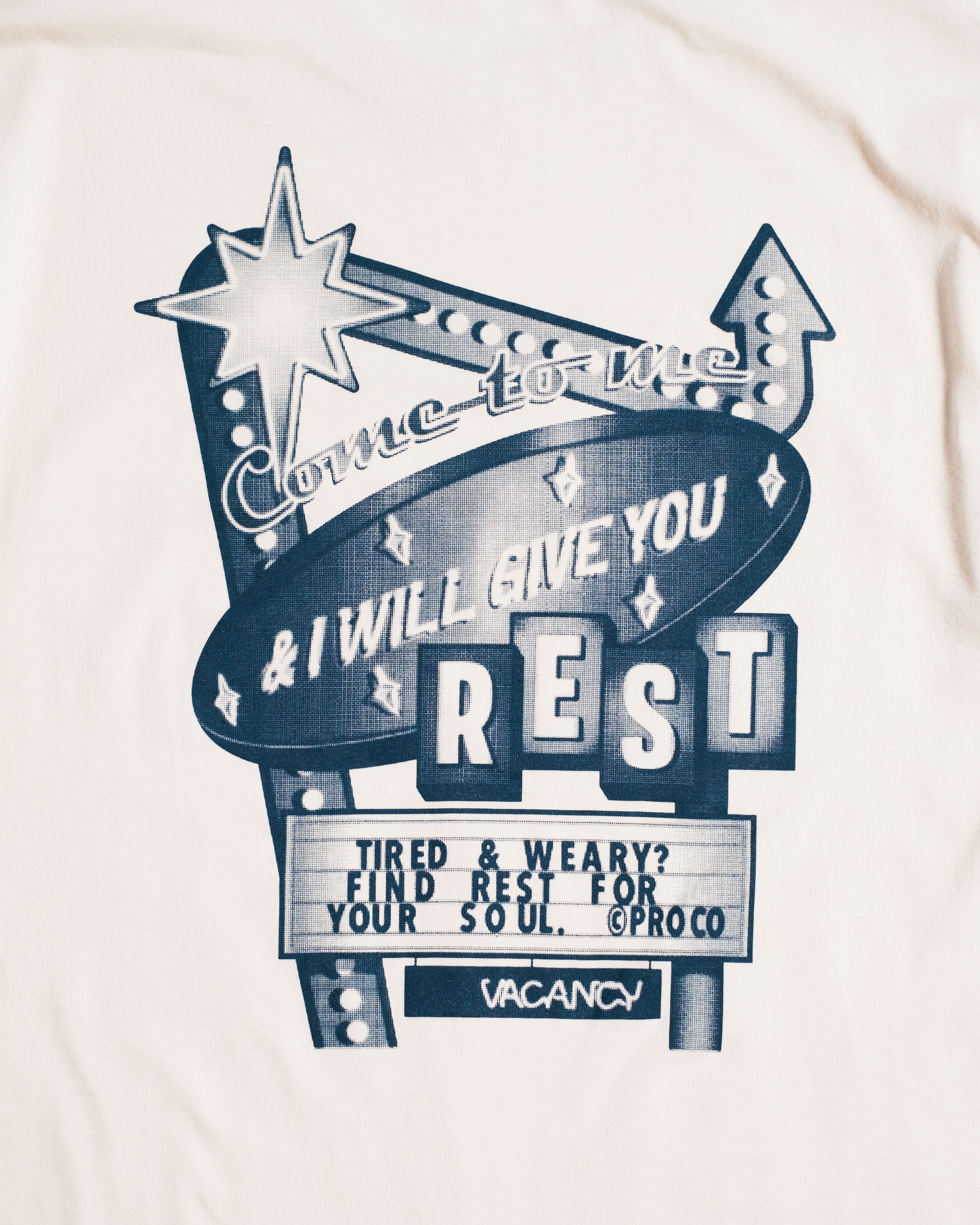 "Rest Motel" Ivory Tee