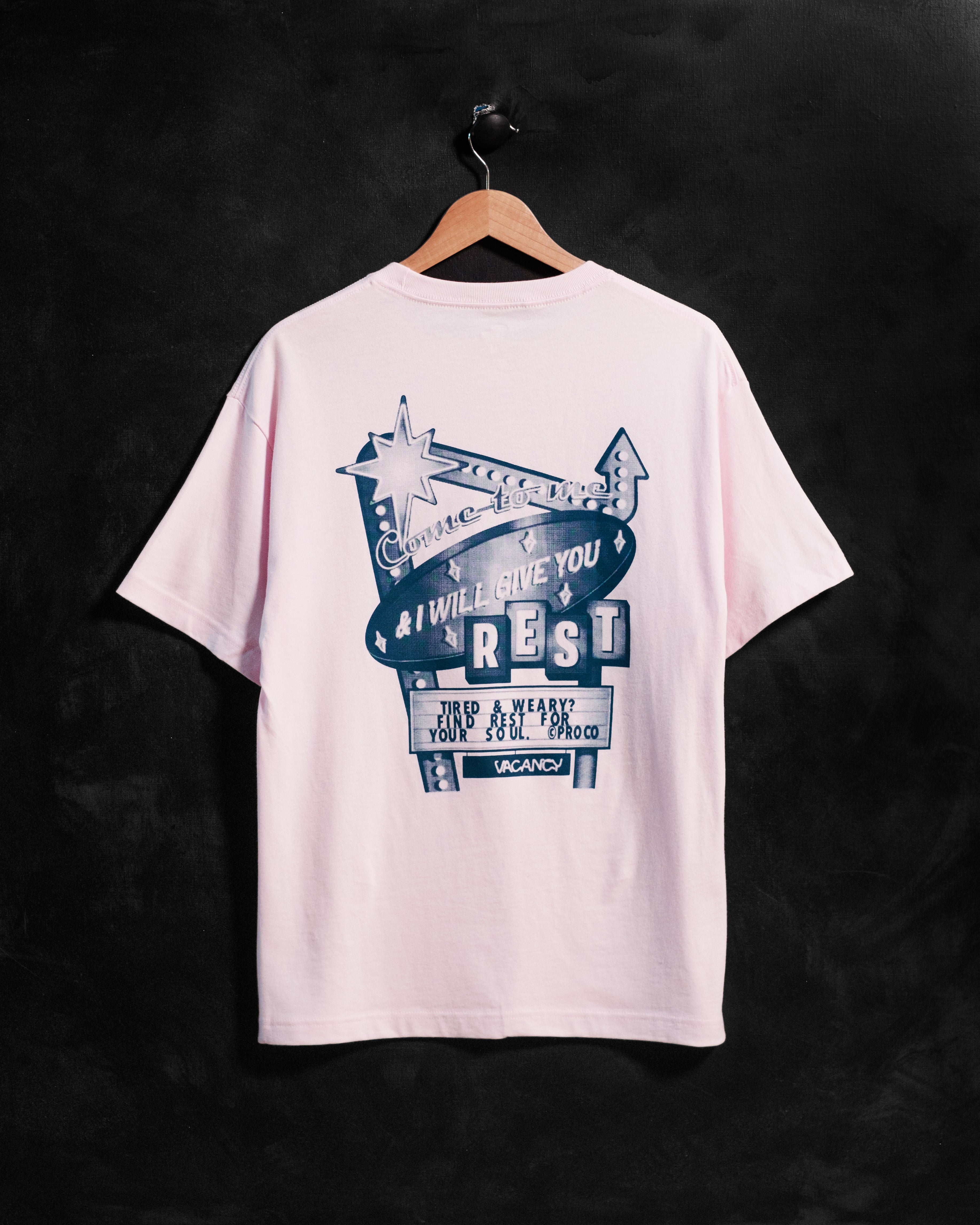 "Rest Motel" Soft Pink Tee