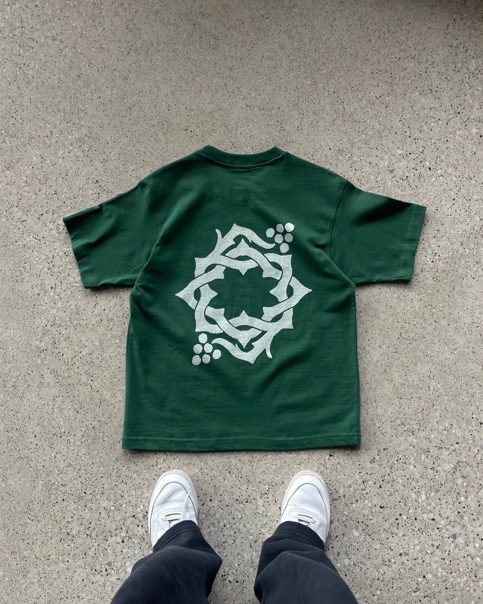 "Abide" Green Heavyweight Tee - Proclamation Coalition
