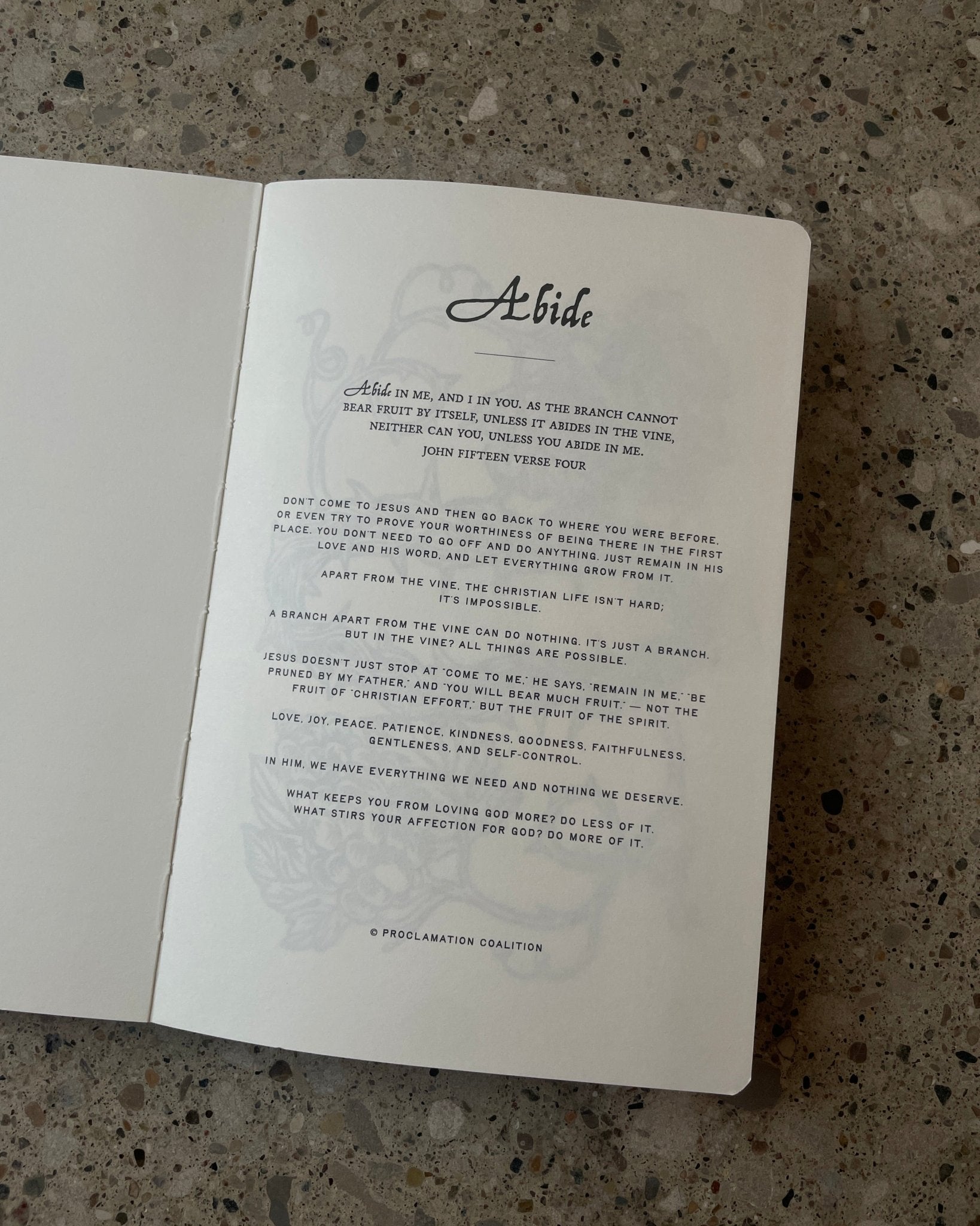 "Abide" Leather Journal - Proclamation Coalition