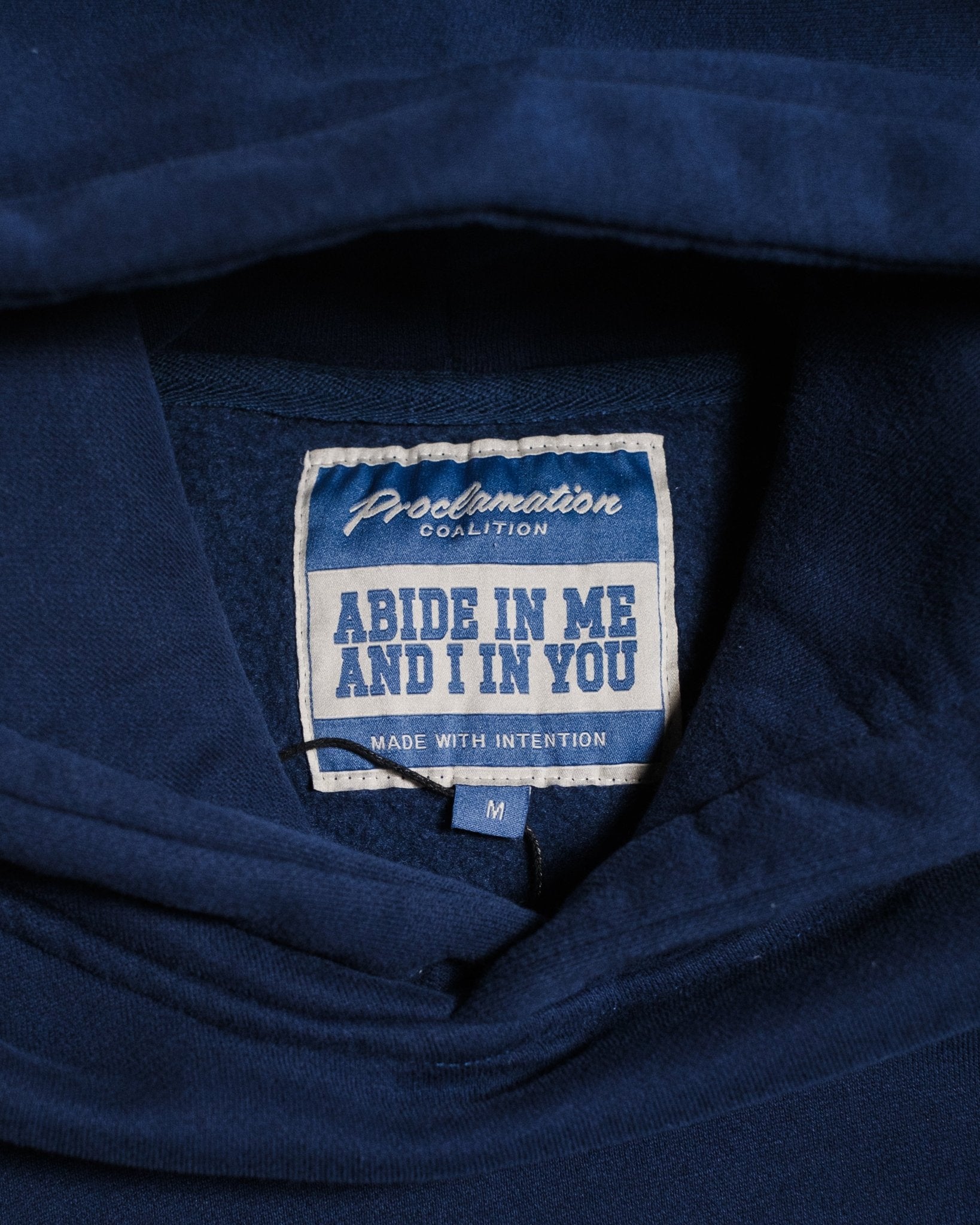 "Abide" Navy Comfort Hoodie - Proclamation Coalition