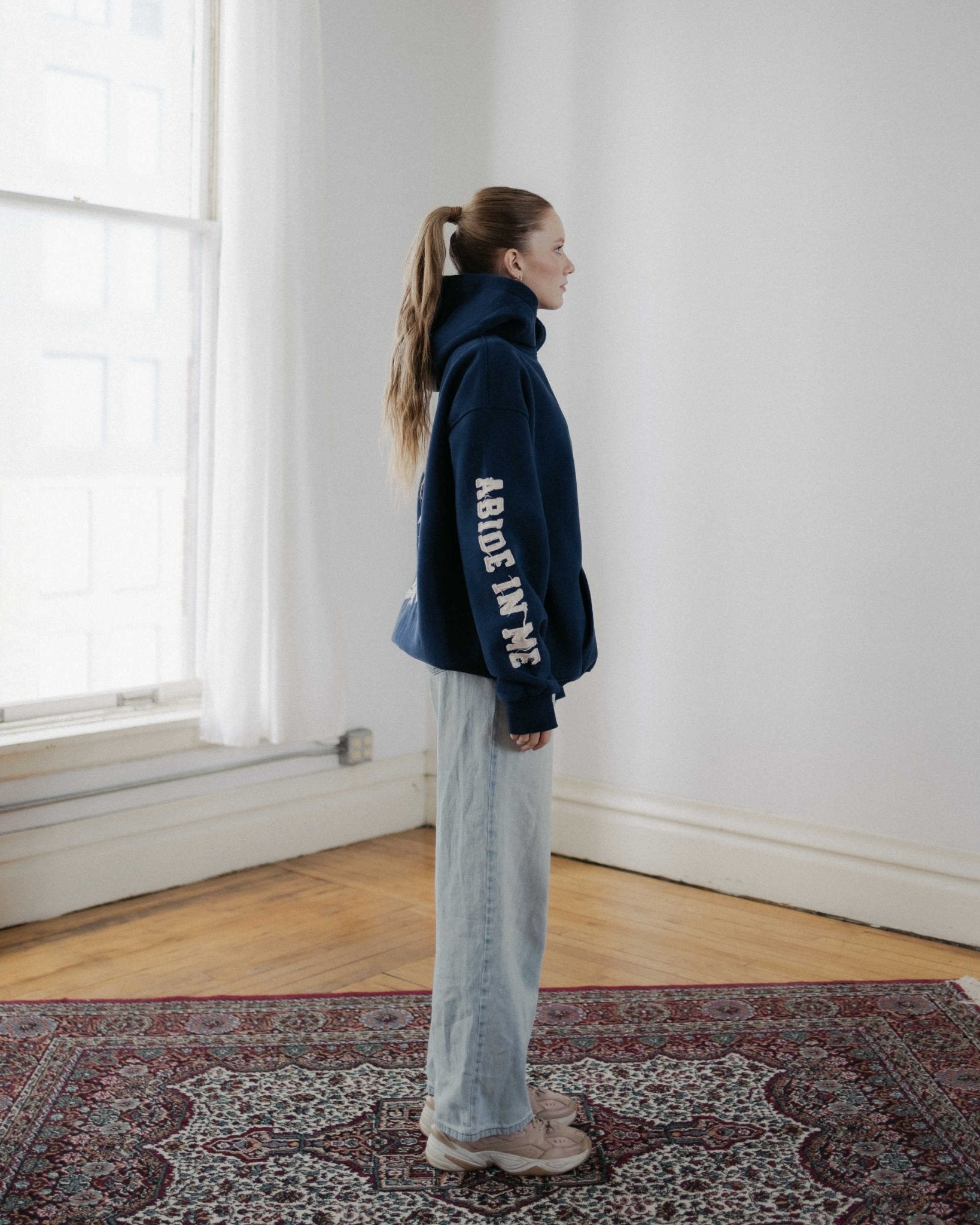 "Abide" Navy Comfort Hoodie - Proclamation Coalition