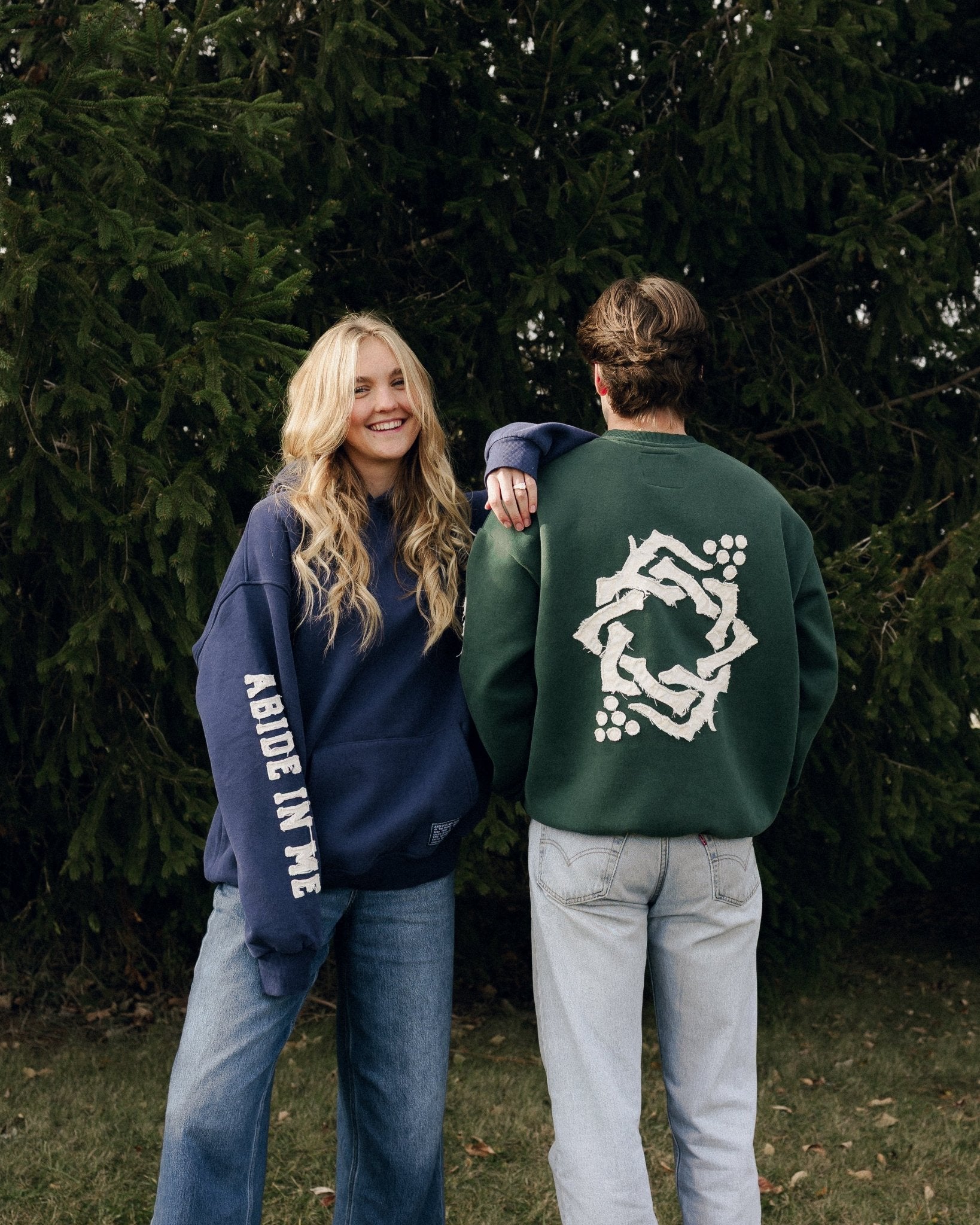 "Abide" Pine Comfort Crewneck - Proclamation Coalition