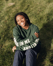 "Abide" Pine Comfort Crewneck - Proclamation Coalition