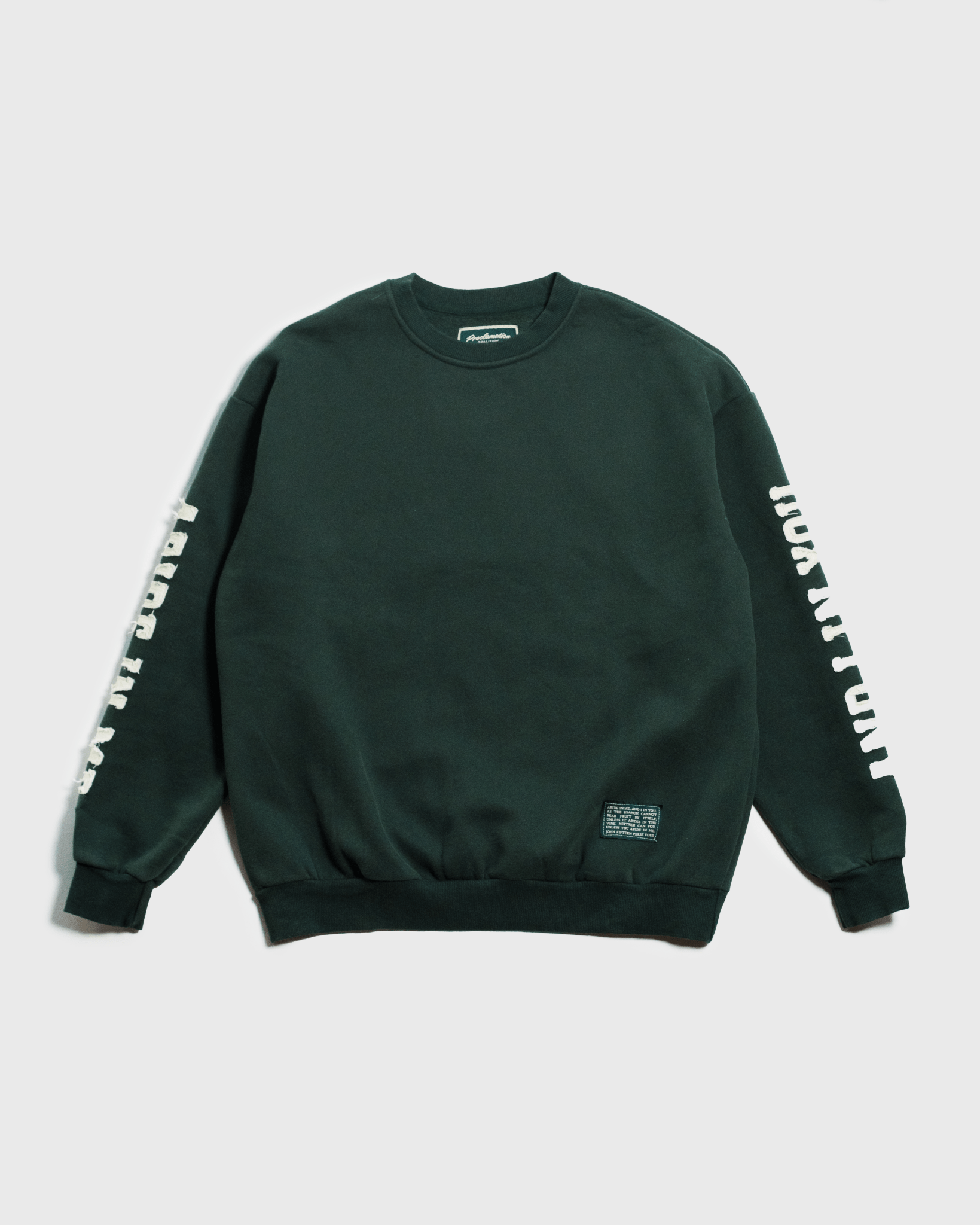 "Abide" Pine Comfort Crewneck - Proclamation Coalition