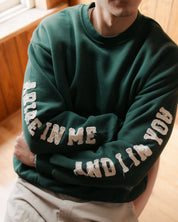 "Abide" Pine Comfort Crewneck - Proclamation Coalition