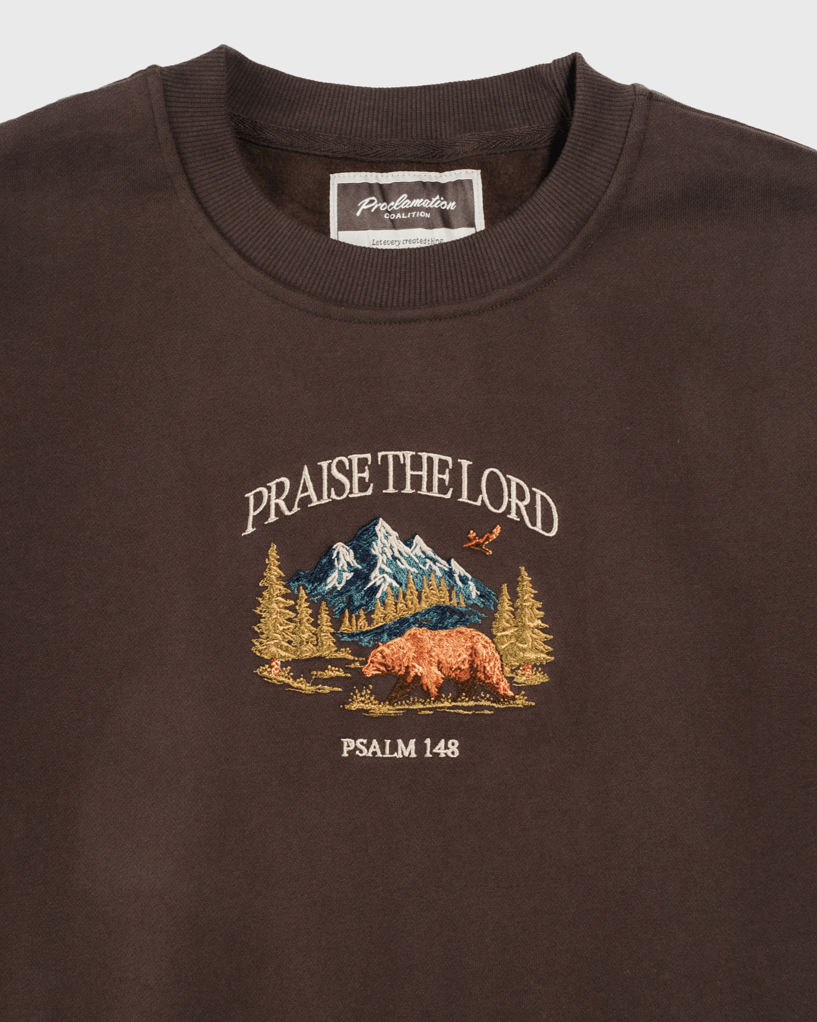 "All Creation PTL" Brown Comfort Crewneck - Proclamation Coalition