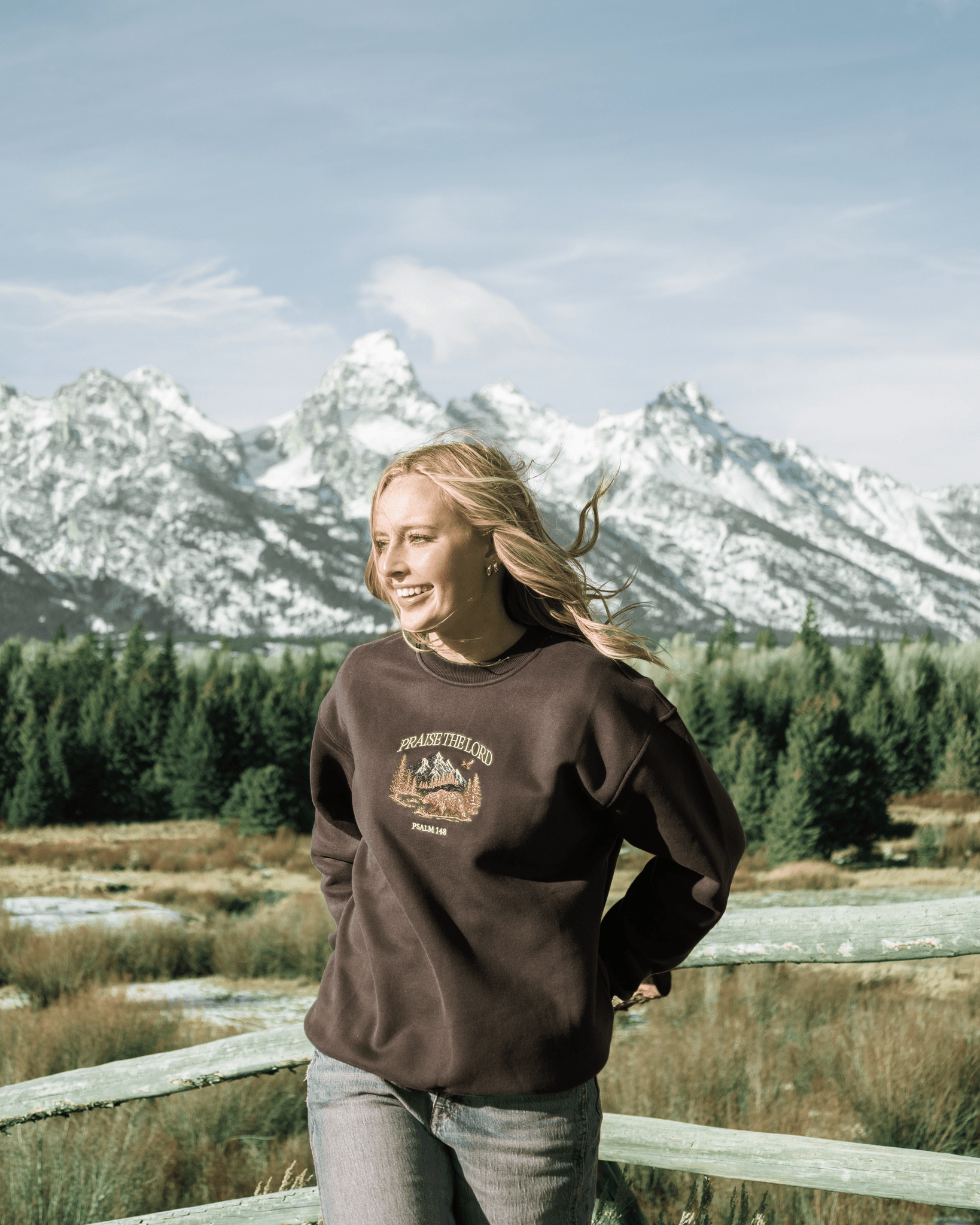 "All Creation PTL" Brown Comfort Crewneck - Proclamation Coalition