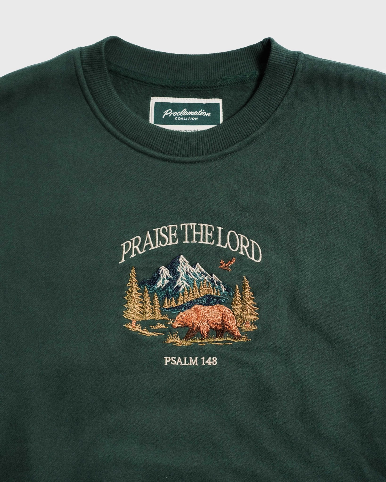 "All Creation PTL" Pine Comfort Crewneck - Proclamation Coalition