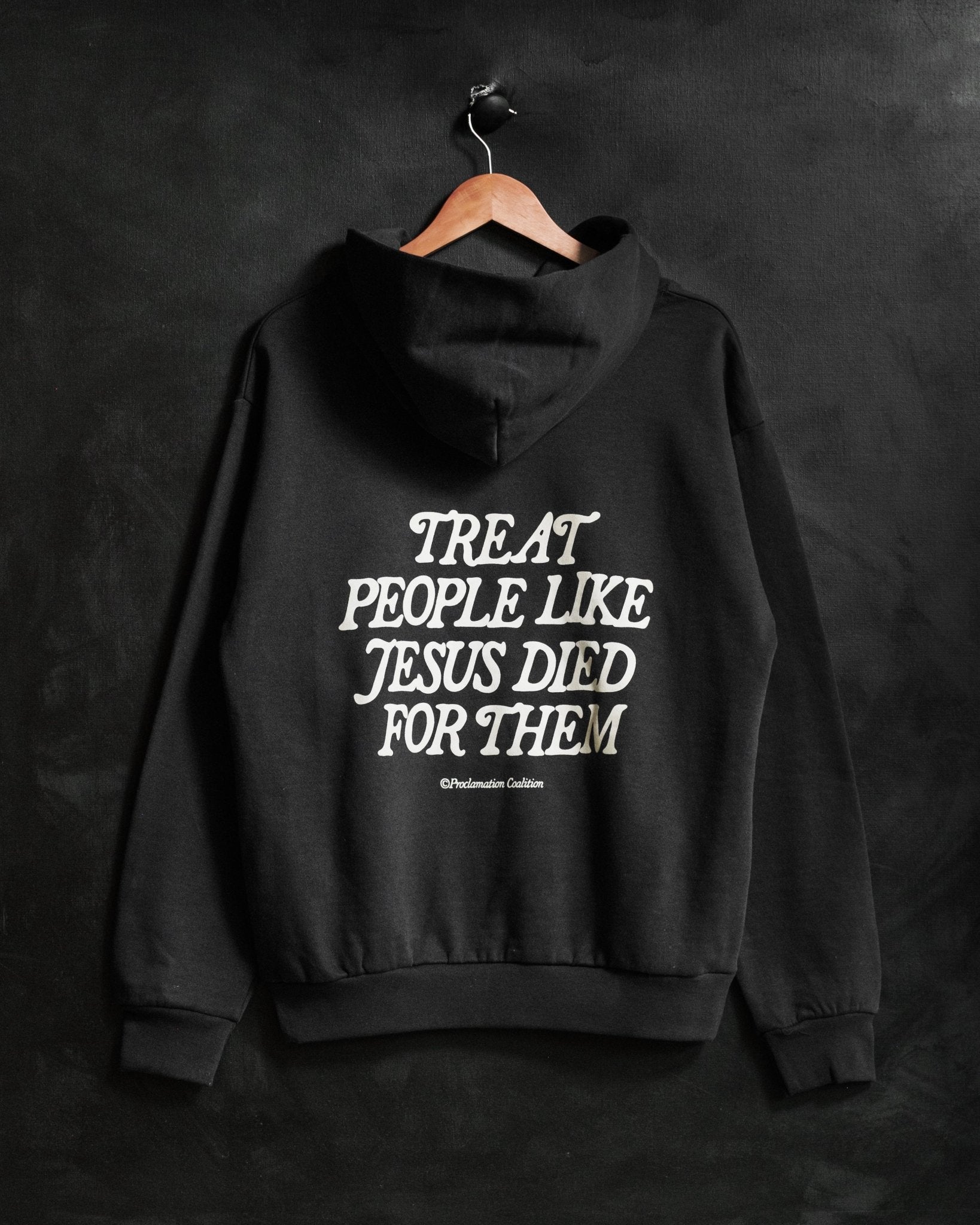 "Because He Did" Black Heavyweight Hoodie (EXCLUSIVE) - Proclamation Coalition