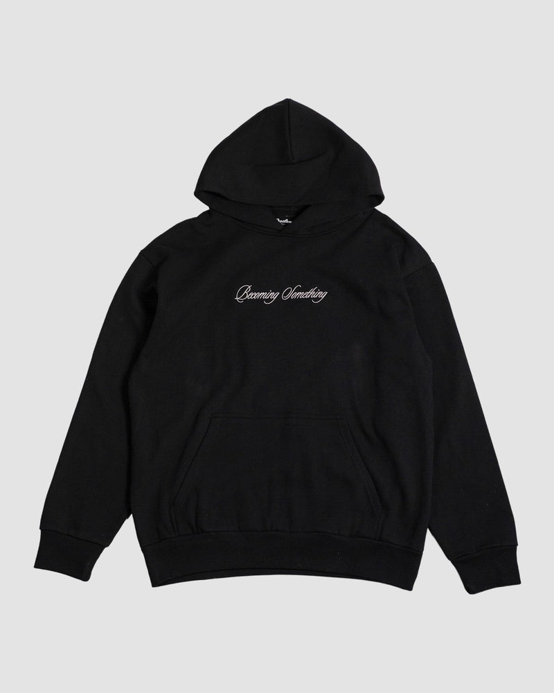 "Becoming Something" - Black Embroidered Hoodie - Proclamation Coalition