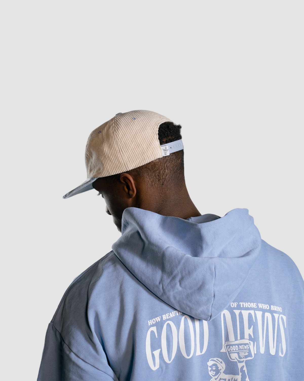 "Childlike Faith" - Vanilla & Sky Blue Corduroy Hat - Proclamation Coalition