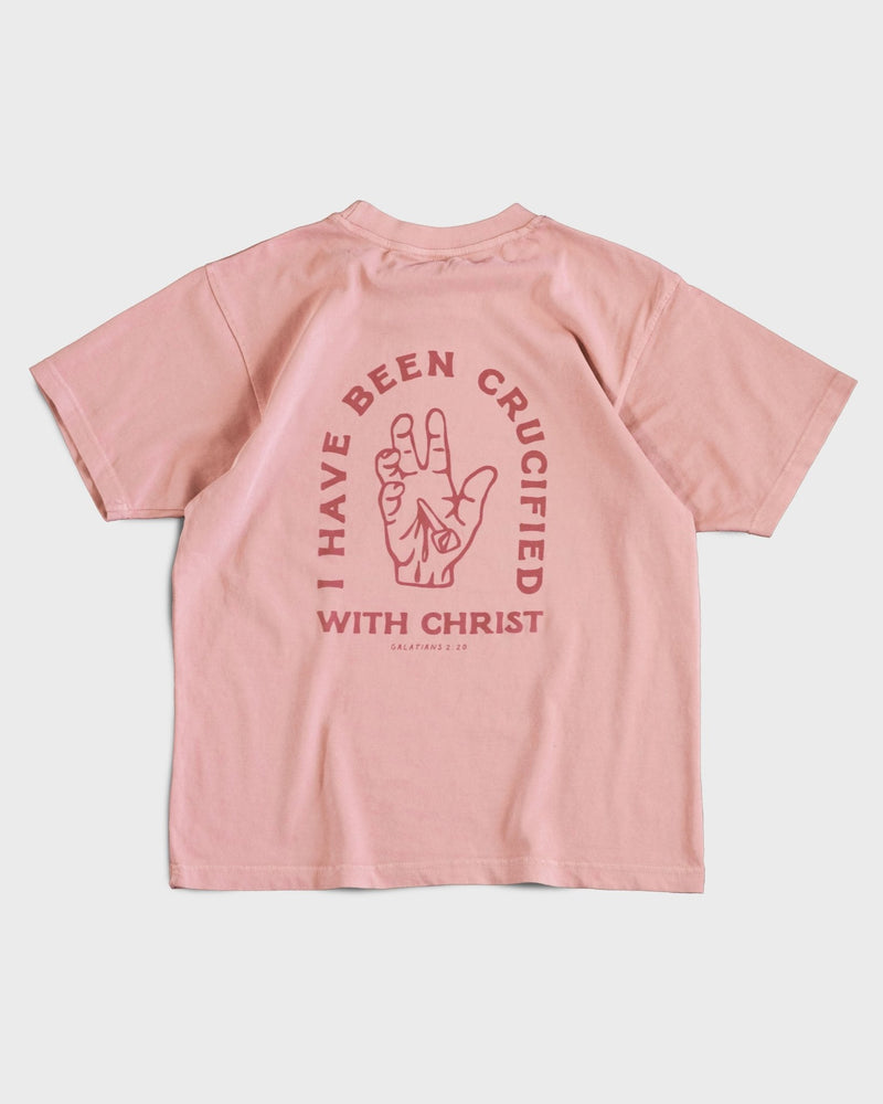 "Crucified With Christ" Salmon Heavyweight Tee - Proclamation Coalition