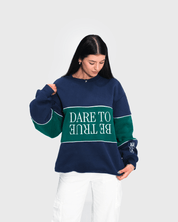 "Dare To Be True" Color - Block Comfort Crewneck - Proclamation Coalition