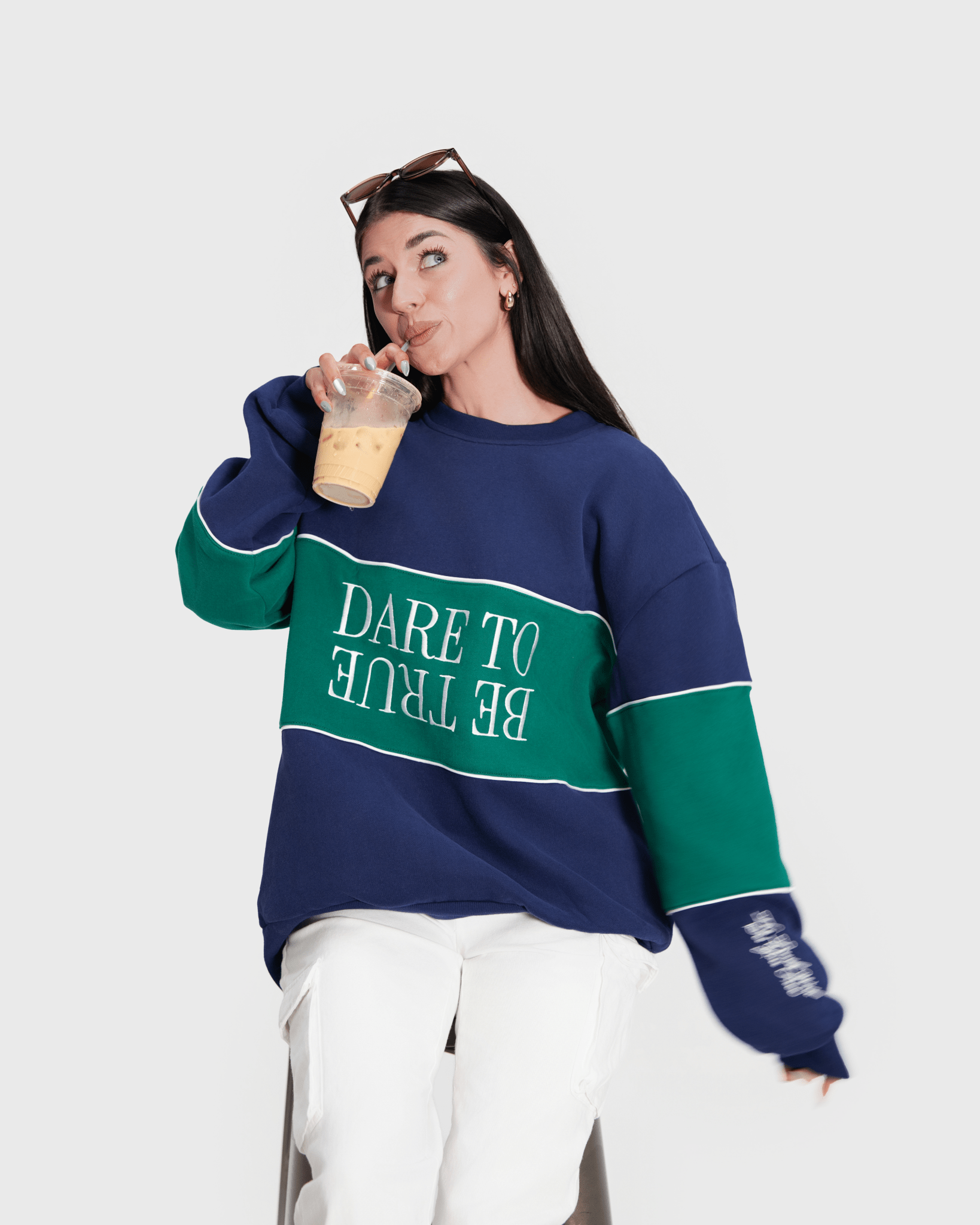 "Dare To Be True" Color - Block Comfort Crewneck - Proclamation Coalition