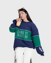 "Dare To Be True" Color - Block Comfort Crewneck - Proclamation Coalition