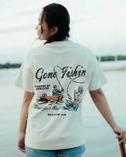 "Fisher of Men" Ivory Embroidered Essential Tee - Proclamation Coalition