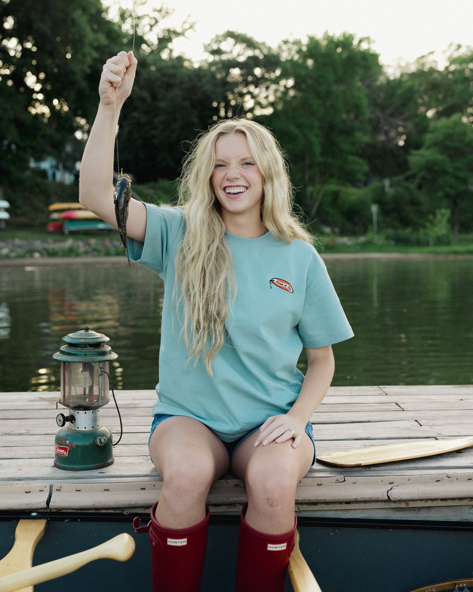 "Fisher of Men" Seafoam Embroidered Essential Tee - Proclamation Coalition