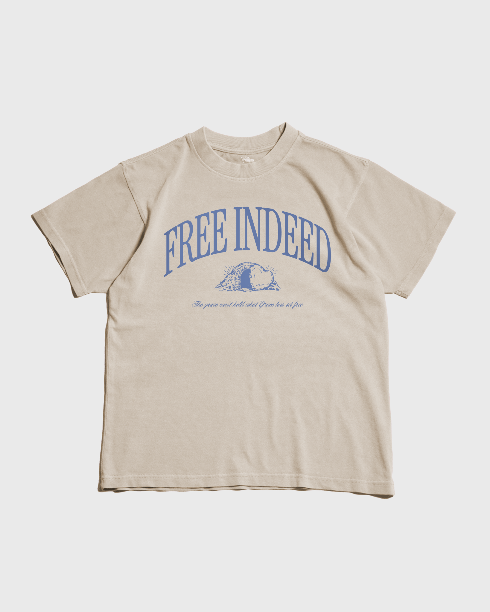 "FREE INDEED" Parchment Heavyweight Tee - Proclamation Coalition