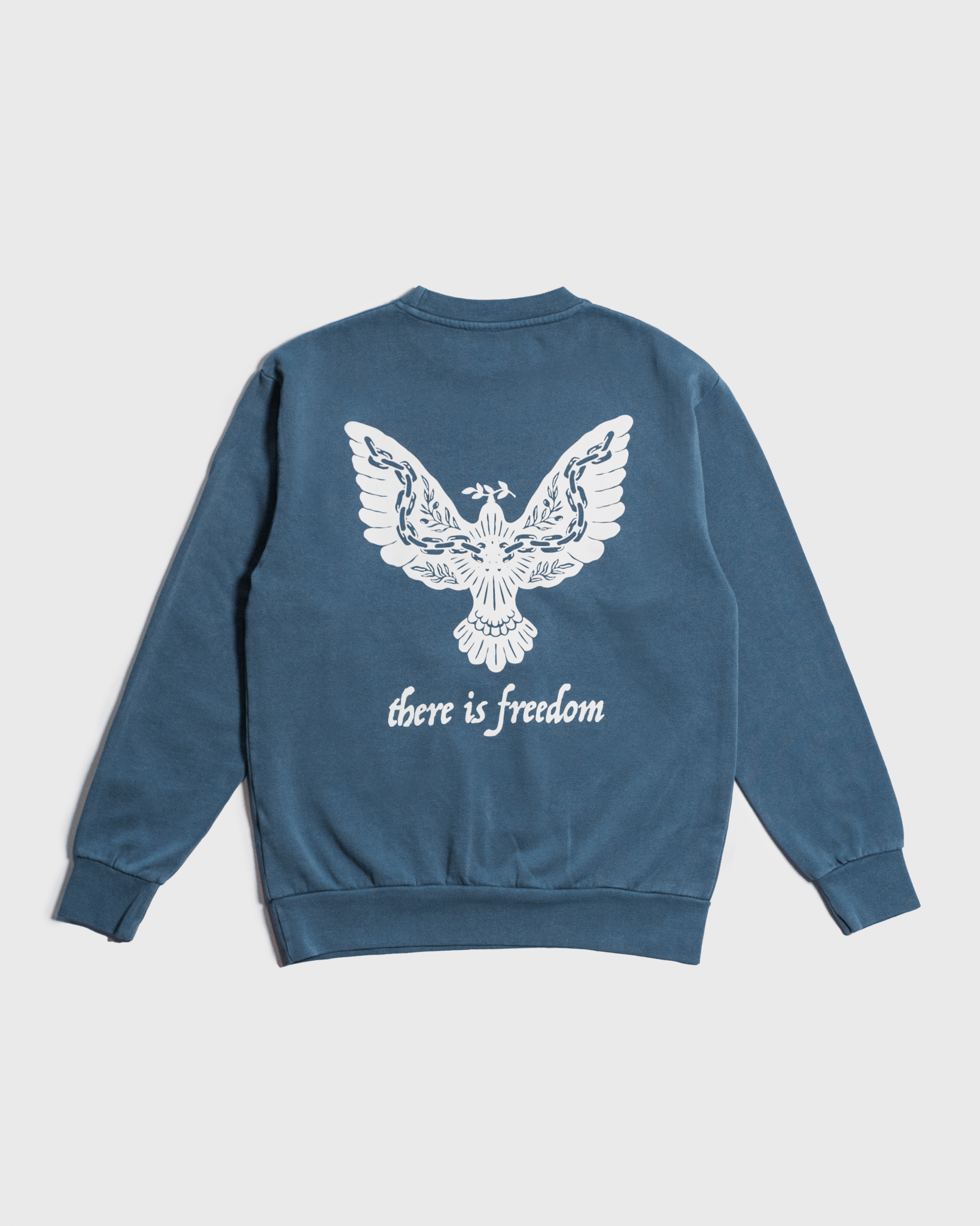 "Freedom" Faded Blue Heavyweight Crewneck - Proclamation Coalition