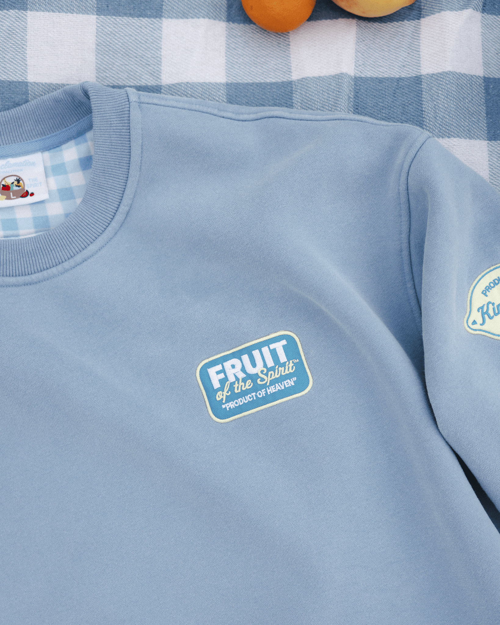 “Fruit Labels” Picnic Comfort Crewneck - Proclamation Coalition