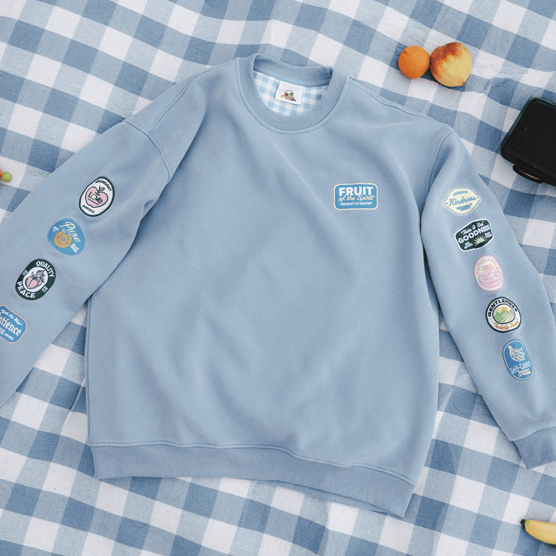 “Fruit Labels” Picnic Comfort Crewneck