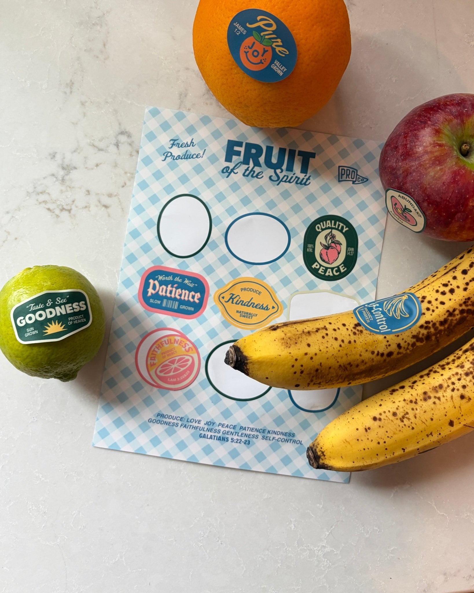 "Fruit Labels" Sticker Sheet - Proclamation Coalition