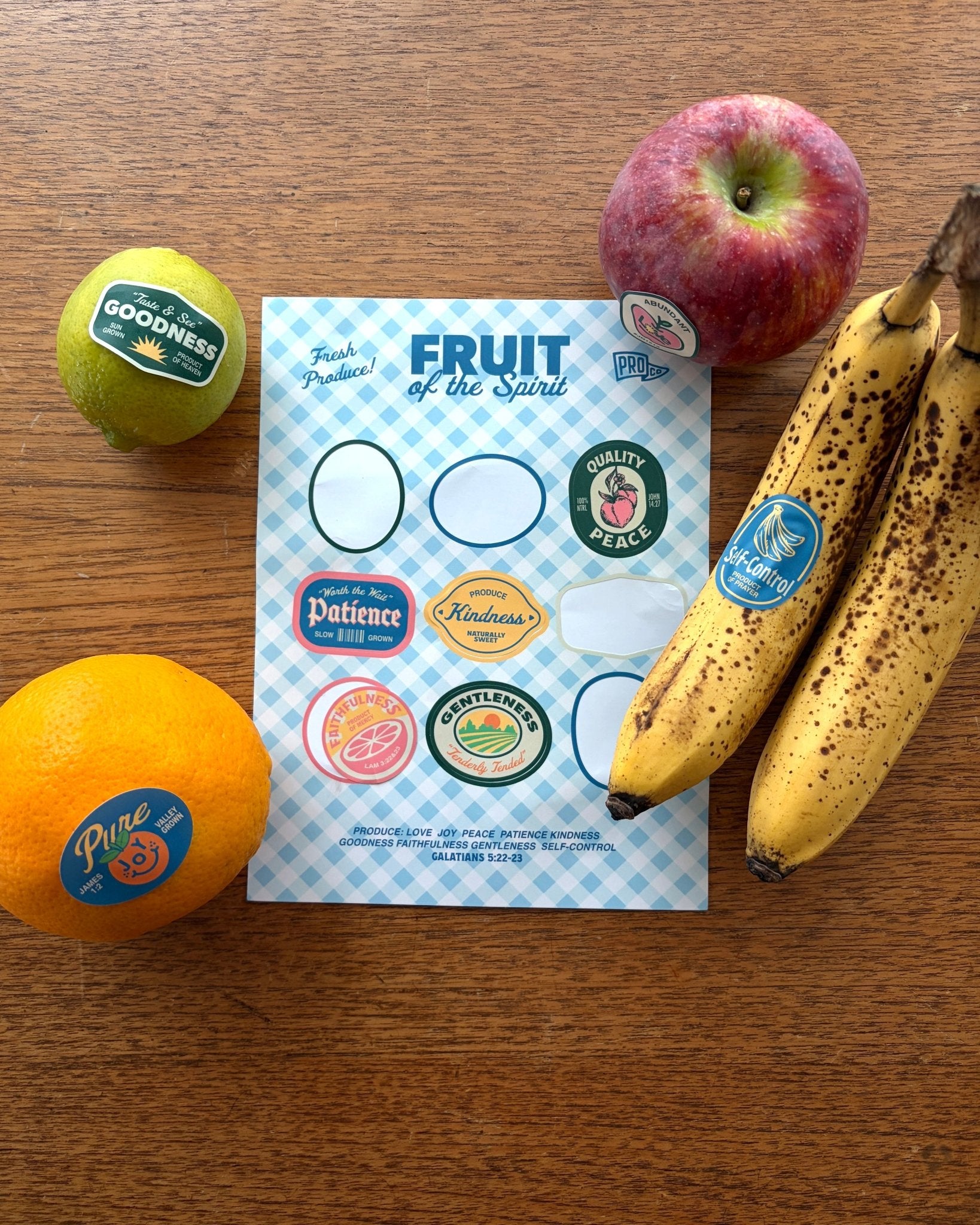"Fruit Labels" Sticker Sheet - Proclamation Coalition