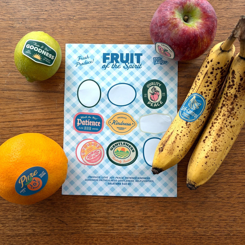 "Fruit Labels" Sticker Sheet