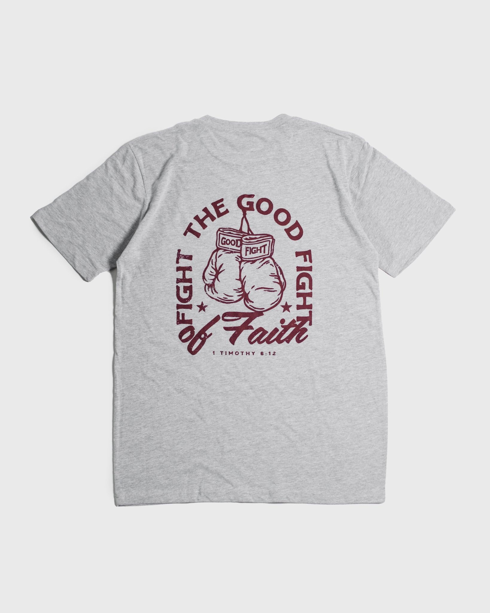 "Good Fight" Athletic Grey Staple Tee (Limited Edition) - Proclamation Coalition