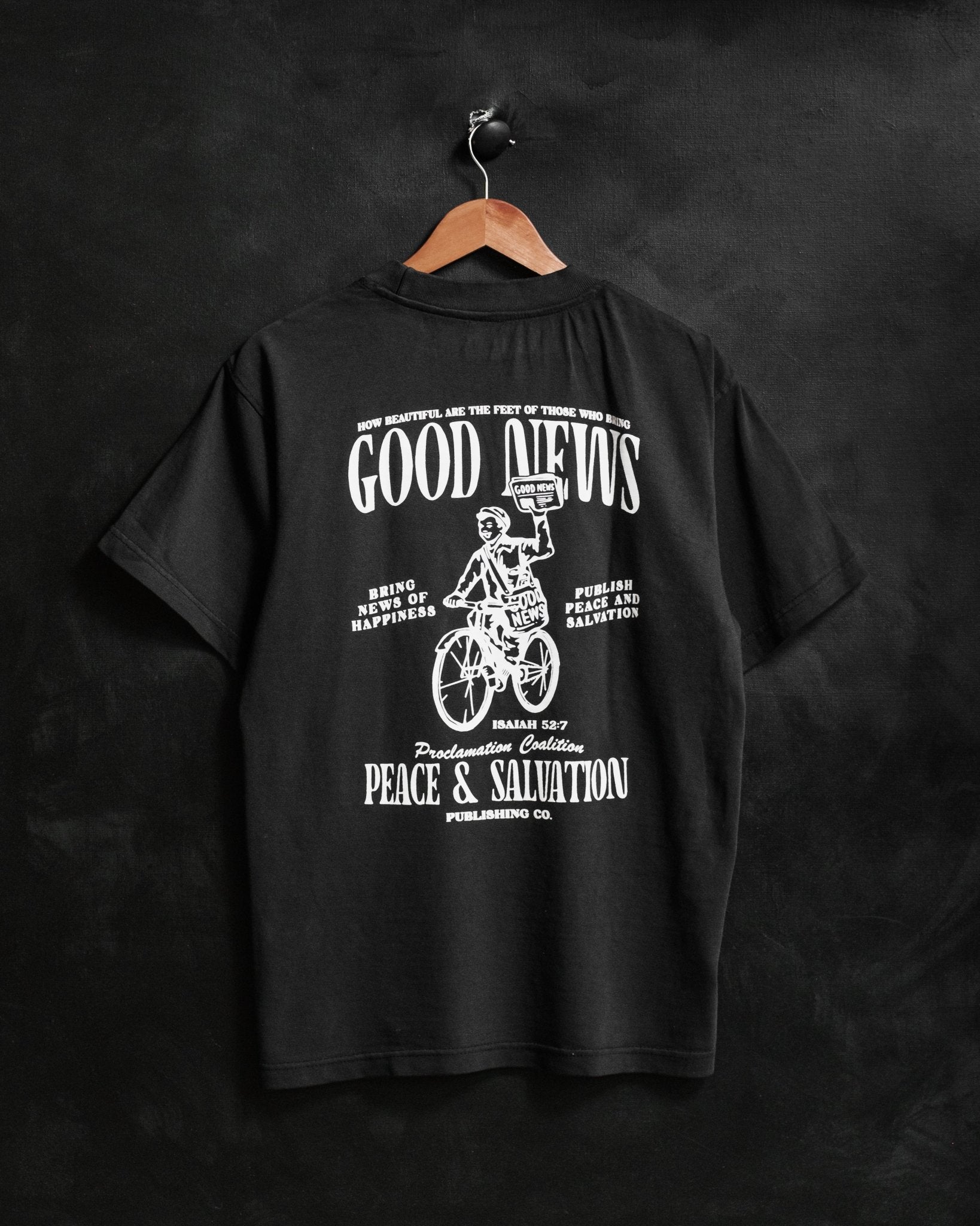 "Good News - Paper Boy" Black Heavyweight Tee - Proclamation Coalition