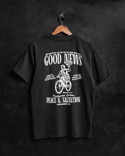 "Good News - Paper Boy" Black Heavyweight Tee - Proclamation Coalition