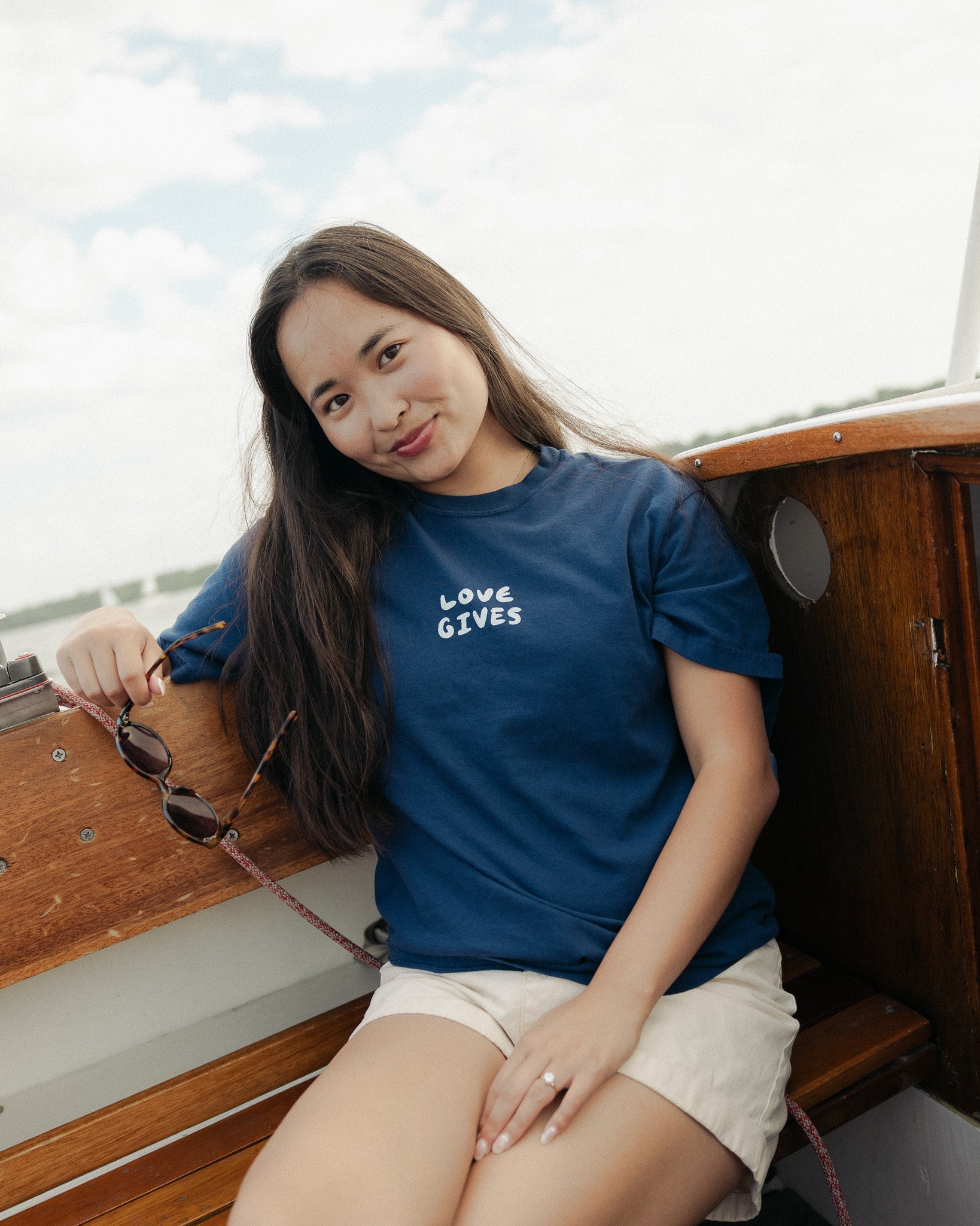 "He Gave X Love Gives" Navy Tee - Proclamation Coalition